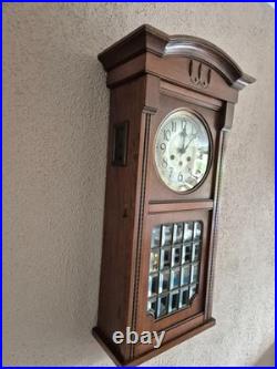 Gustav Becker Antique German Westminster chime wall clock (0702)