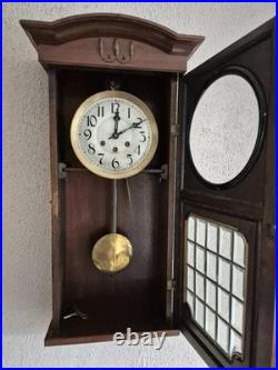 Gustav Becker Antique German Westminster chime wall clock (0702)