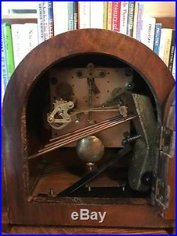 Gustav Becker Antique Miniature Mantel Clock-Westminster Chimes-Excellent