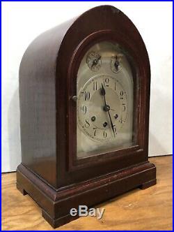 Gustav Becker German Westminster Chime Black Forest Mantel Bracket Clock