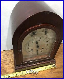 Gustav Becker German Westminster Chime Black Forest Mantel Bracket Clock