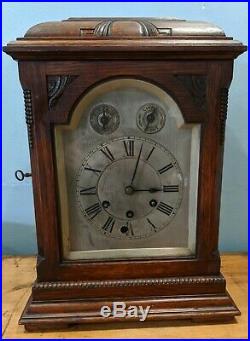 Gustav Becker Oak Mantle Clock with Westminster Chime Spares + Repairs