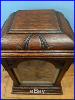 Gustav Becker Oak Mantle Clock with Westminster Chime Spares + Repairs