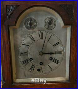 Gustav Becker Oak Mantle Clock with Westminster Chime Spares + Repairs