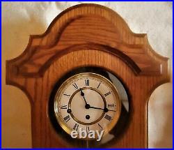 H. L HUBBELL Oak Wall Clock Westminster Chimes