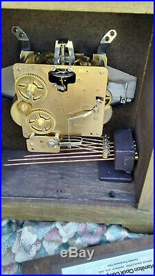 HAMILTON WESTMINSTER CHIME BRACKET MANTLE CLOCK WithKEY- 340-020 W. GERMANY