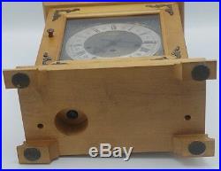 HAMILTON WESTMINSTER CHIME BRACKET MANTLE CLOCK WithKEY- 340-020 W. GERMANY NM