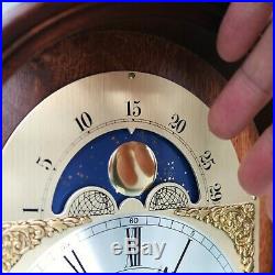 HERMLE AMS Mantel TOP Clock MOONPHASE WESTMINSTER Chime Vintage SERVICED Germany