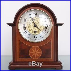 HERMLE Mantel Clock HIGH GLOSS! Germany Westminster Chime Shelf Late Mid Century