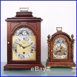 HERMLE Mantel Clock MOONPHASE! German Westminster 3 MELODIES Chime Vintage Shelf