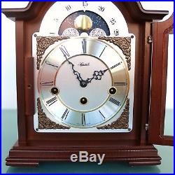 HERMLE Mantel Clock WESTMINSTER Chime Vintage Moonphase Chime Germany 3 Crystals