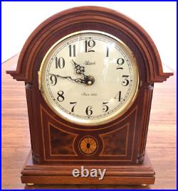 HERMLE QUARTZ DUAL CHIME MANTEL CLOCK Germany Works Beautiful See Video and Pics