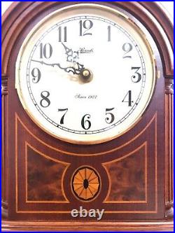 HERMLE QUARTZ DUAL CHIME MANTEL CLOCK Germany Works Beautiful See Video and Pics