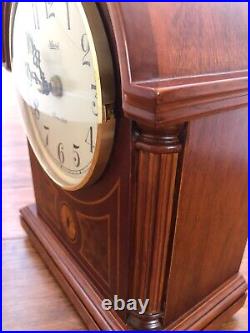 HERMLE QUARTZ DUAL CHIME MANTEL CLOCK Germany Works Beautiful See Video and Pics