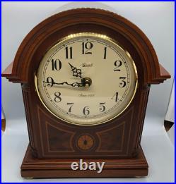 HERMLE QUARTZ DUAL CHIME MANTEL CLOCK Germany Works Beautiful See Video and Pics