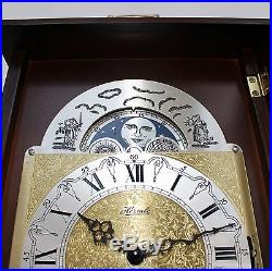 HERMLE Vintage German Mantel CLOCK MOONPHASE Westminster 3 MELODIES! Chime Shelf