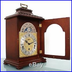 HERMLE Vintage German Mantel CLOCK MOONPHASE Westminster 3 MELODIES! Chime Shelf