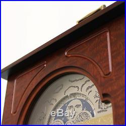 HERMLE Vintage German Mantel CLOCK MOONPHASE Westminster 3 MELODIES! Chime Shelf