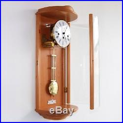 HERMLE WALL CLOCK TOP DESIGN WESTMINSTER Chime CURVED Glass Skeleton TRANSLUCENT