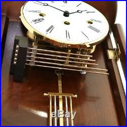 HERMLE WALL CLOCK WESTMINSTER Chime Curved Crystal DESIGN Chime SERVICED Germany