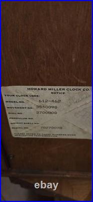 HOWARD MILLER 612-462 WESTMINSTER CHIME WALL CLOCK GERMANY Mini Wall Grandfather