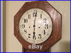 Howard Miller 612-533 Westminster Chime Wall Oak School Clock 8 Day Wind