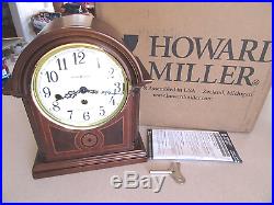 Howard Miller Barrister Mantel Clock 8 Day Key Wind Westminster Chime