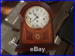 Howard Miller Barrister Mantle Clock 8 Day Key Wound Hermle Westminster Chime