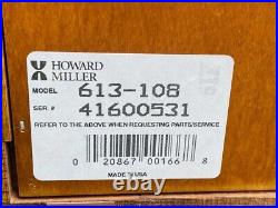 HOWARD MILLER CLOCK Model 613-108 SANDRINGHAM Wall Mount or Mantle Westminster