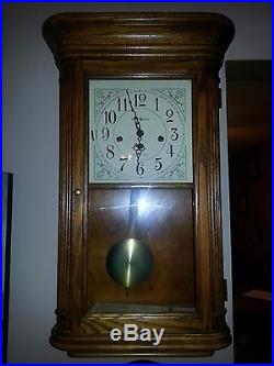 Howard Miller Sandringham Westminster Chime Oak Wall Clock 613-108 Key Wound