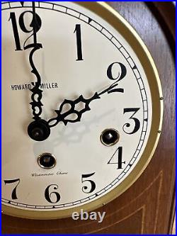 HOWARD MILLER Shelf Clock Barrister Westminster Chimes Model 613-180 READ