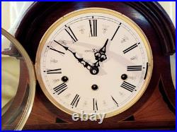 HOWARD MILLER Triple Chime Tambour Mantle Clock HANDSOME! VGC