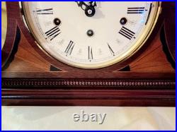 HOWARD MILLER Triple Chime Tambour Mantle Clock HANDSOME! VGC