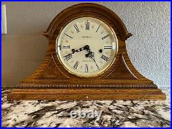 HOWARD MILLER'Worthington' Westminster Chime Oak Mantle Clock 613-102