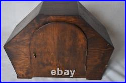 Haller Foreign Art Deco Oak Cased Westminster Chime Mantel Clock Antique
