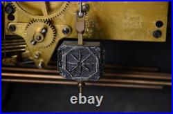 Haller Foreign Art Deco Oak Cased Westminster Chime Mantel Clock Antique