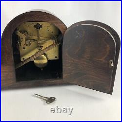 Haller Napoleon Hat Clock German Movement Westminster Chimes with Key AS IS