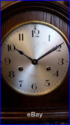Hamburg-American (HAC) 3/4 Westminster Chime Oak Mantle Clock