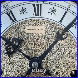 Hamilton 340-020, 2 Jewels West Germany Mantle Clock Westminster Chimes Vintage