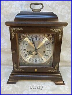 Hamilton Bracket Shelf Clock Key Wind Westminster Chimes Runs Strike & Chimes