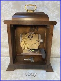 Hamilton Bracket Shelf Clock Key Wind Westminster Chimes Runs Strike & Chimes