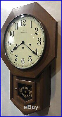 Hamilton Drop Octagon School House Westminster Chime German Hermle Wall Clock