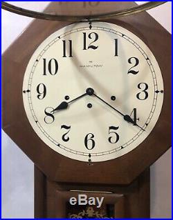 Hamilton Drop Octagon School House Westminster Chime German Hermle Wall Clock