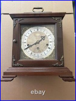 Hamilton Mantel Chime Clock -Dark Walnut Westminster Chimes- Quarter Hour Strike