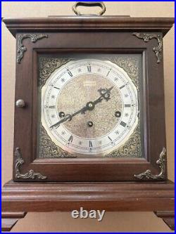 Hamilton Mantel Chime Clock -Dark Walnut Westminster Chimes- Quarter Hour Strike