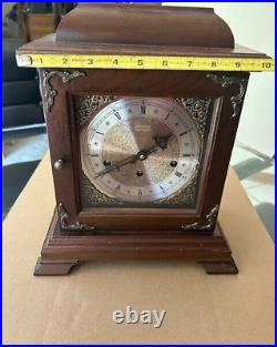 Hamilton Mantel Chime Clock -Dark Walnut Westminster Chimes- Quarter Hour Strike