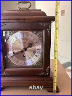 Hamilton Mantel Chime Clock -Dark Walnut Westminster Chimes- Quarter Hour Strike