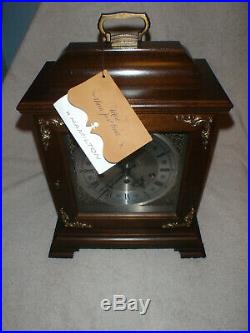 Hamilton Mantel Clock 8 Day Key Wound Westminster Chime Wheatland Model NICE