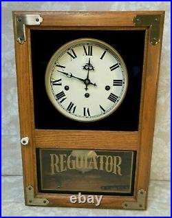 Hamilton Oak Wall Regulator Clock Westminster Chimes Running