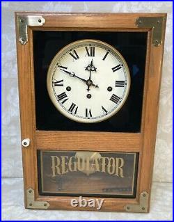 Hamilton Oak Wall Regulator Clock Westminster Chimes Running